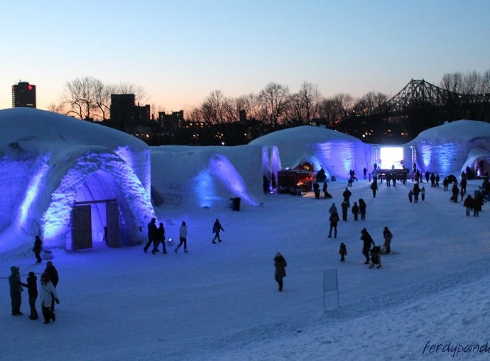 Des igloos en plein Montréal ? oui ! Et c’est au village des neiges que ça se passe…