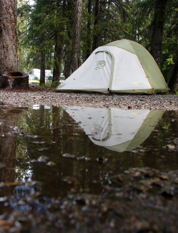 On a Campé au Bow River Campground